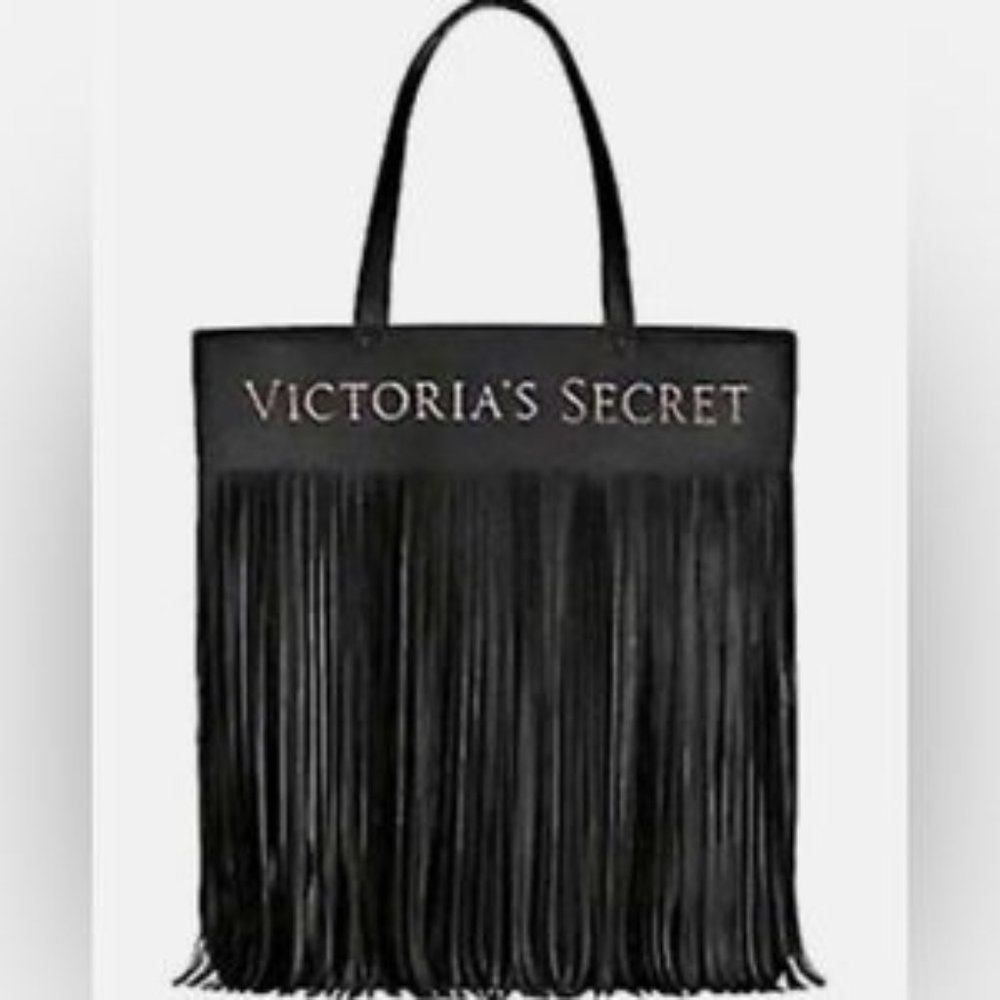 Victoria’s Secret Fringe Tote Bag Black
